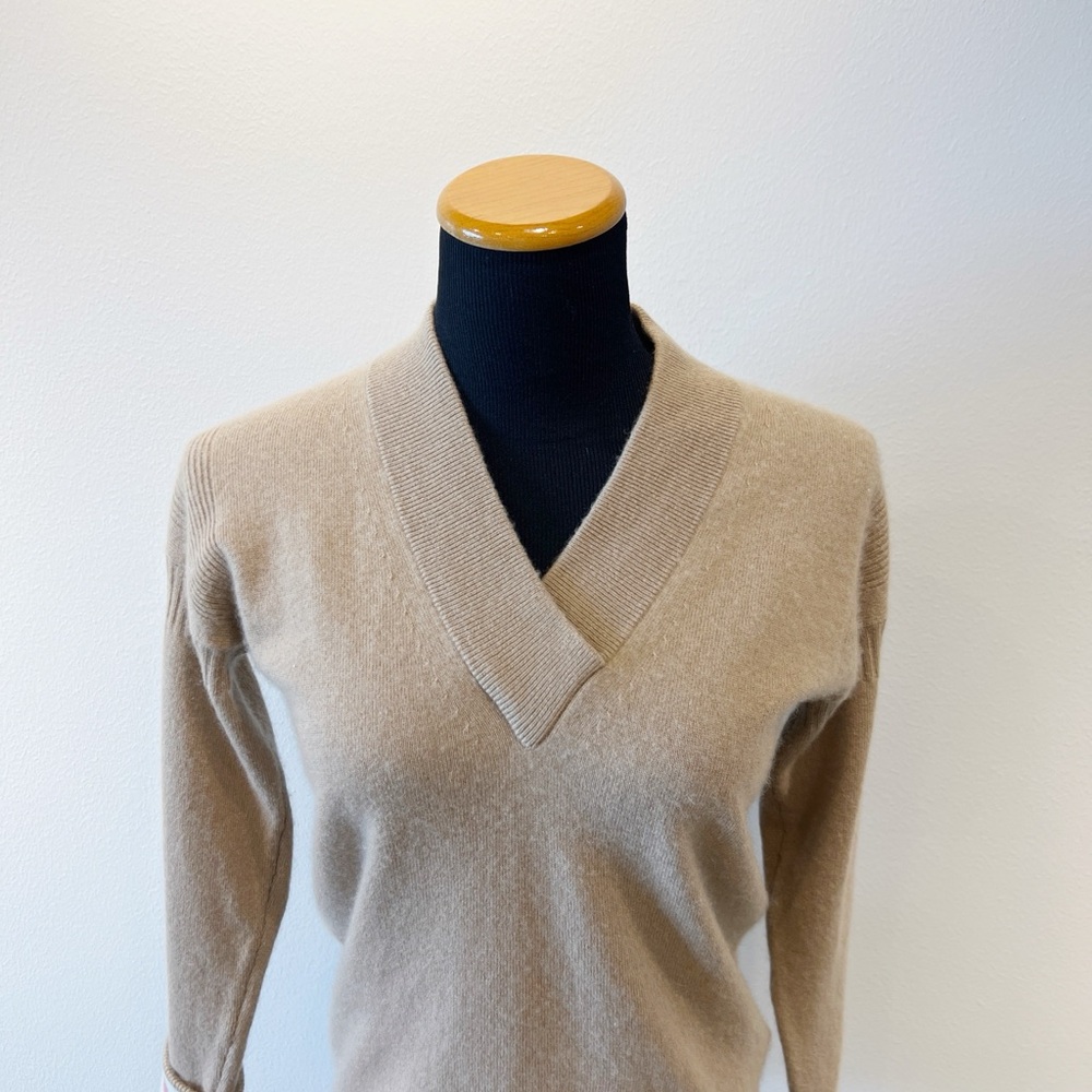 Burberry Brit Plaid Cuff Cashmere Sweater - Picture 6 of 13